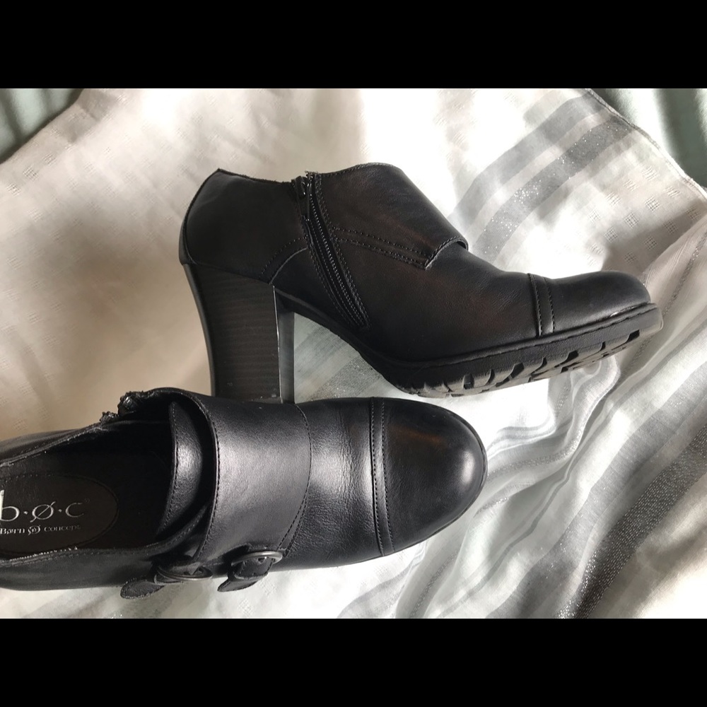 B.O.C.-Born size 11 black booties with side zip.